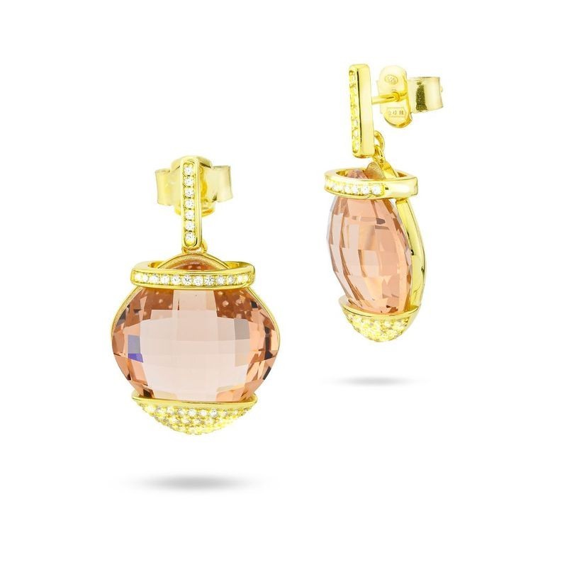 ORECCHINI IN ARGENTO E ZIRC. MOD. BOR141DT [fa330c4c]