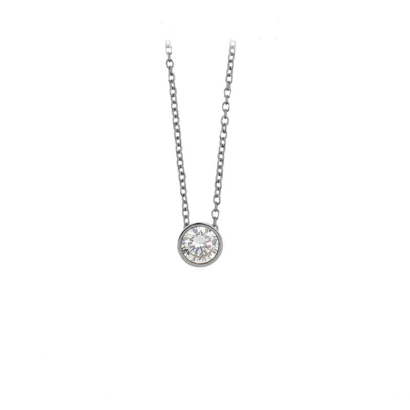 COLLANA IN ACCIAIO CON PUNTO LUCE MOD. BR/GR08 [38e308b2]