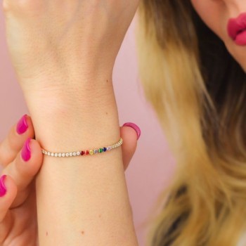 Bracciale argento e zirconi mod. BR613D [2065e7af]