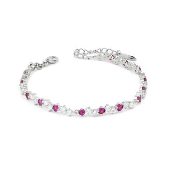 BRACCIALE IN ARGENTO E ZIRC. MOD. BR629R [df781a25]