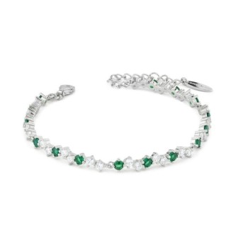 BRACCIALE IN ARGENTO E ZIRC. MOD. BR629V [c3ca7822]
