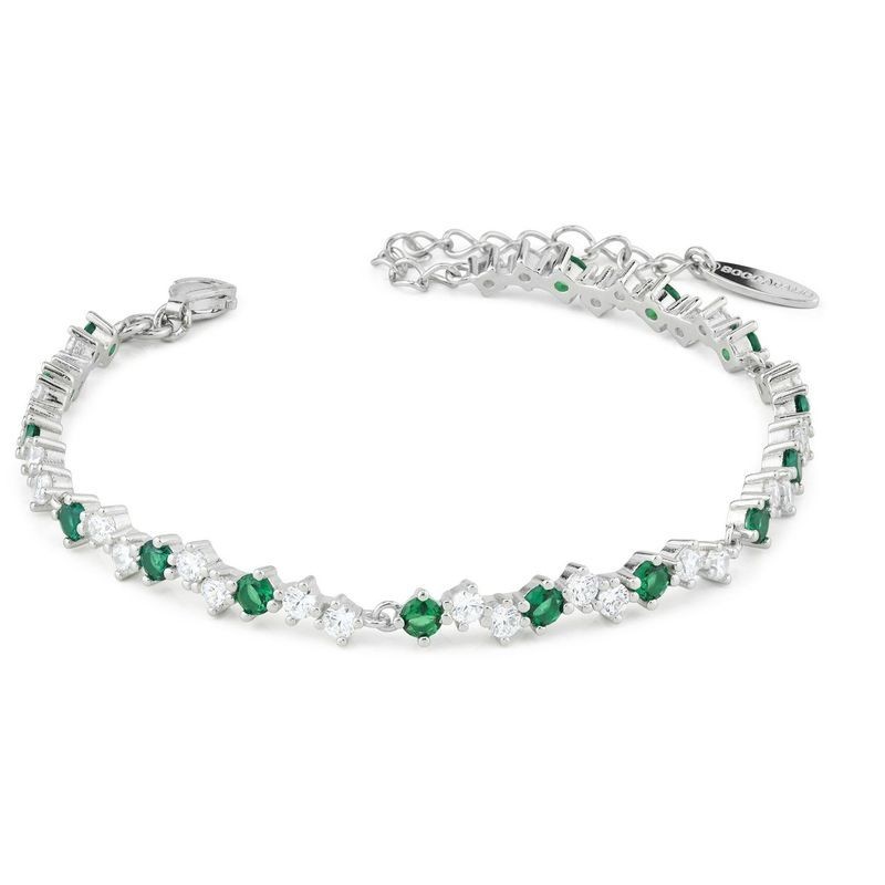 BRACCIALE IN ARGENTO E ZIRC. MOD. BR629V [c3ca7822]