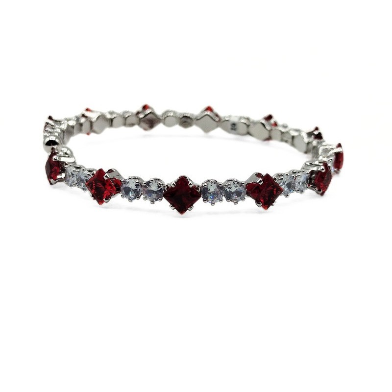 BR. ELASTICO ACCIAIO CON ZIRC. A GIRO MOD. BRD00497 [833695df]