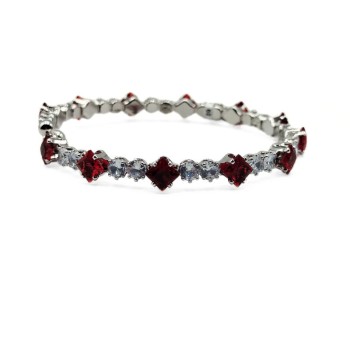 BR. ELASTICO ACCIAIO CON ZIRC. A GIRO MOD. BRD00497 [5a10d6d2]