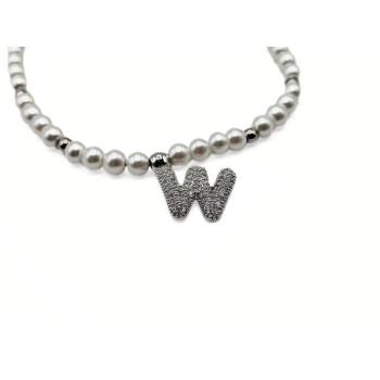 BR. DONNA CON INIZIALE E PERLINE MOD. BRD00502 [5728c5b8]