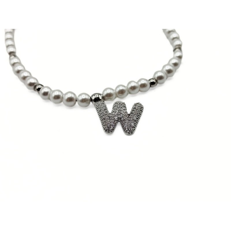 BR. DONNA CON INIZIALE E PERLINE MOD. BRD00502 [5728c5b8]