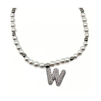 BR. DONNA CON INIZIALE E PERLINE MOD. BRD00502 [de7dc3b7]