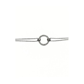 BRACCIALE ACCIAIO TONDO E ZIRC. MOD. BRD00524A [428c2028]
