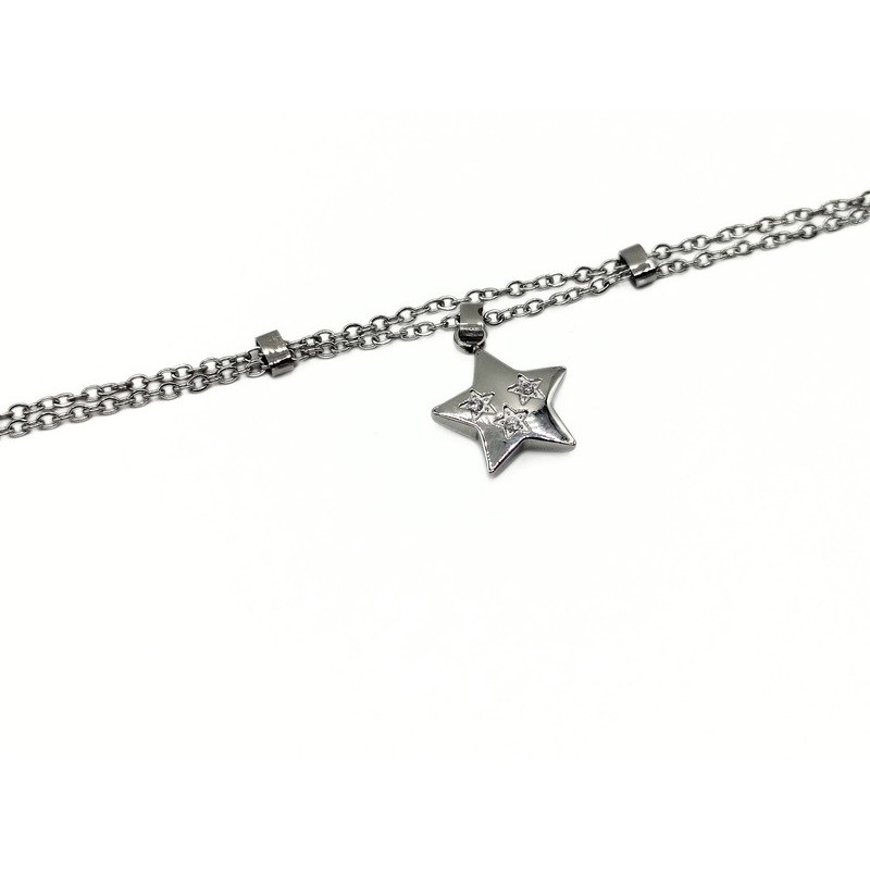 BRACCIALE ACCIAIO  STELLA E ZIRC. MOD. BRD00527A [2c3e5748]