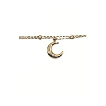 BRACCIALE ACCIAIO DOR MEZZA LUNA E ZIRC. MOD. BRD00528C [43018eae]