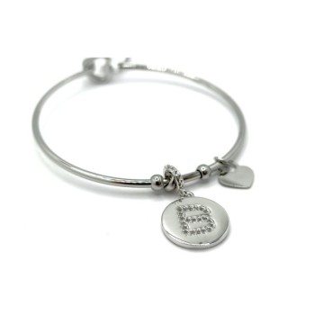 BRACCIALE SEMIRIGIDO IN ACCIAIO CON INIZIALE MOD. BRDR00065 [27dd3df1]