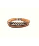 Bracciale uomo in pelle e acciaio Mod. BRU01436 [41dffb32]