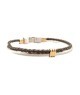 Bracciale uomo in pelle e acciaio Mod. BRU01551 [65107892]