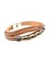 Bracciale uomo in pelle e acciaio Mod. BRU01573 [56e3713b]