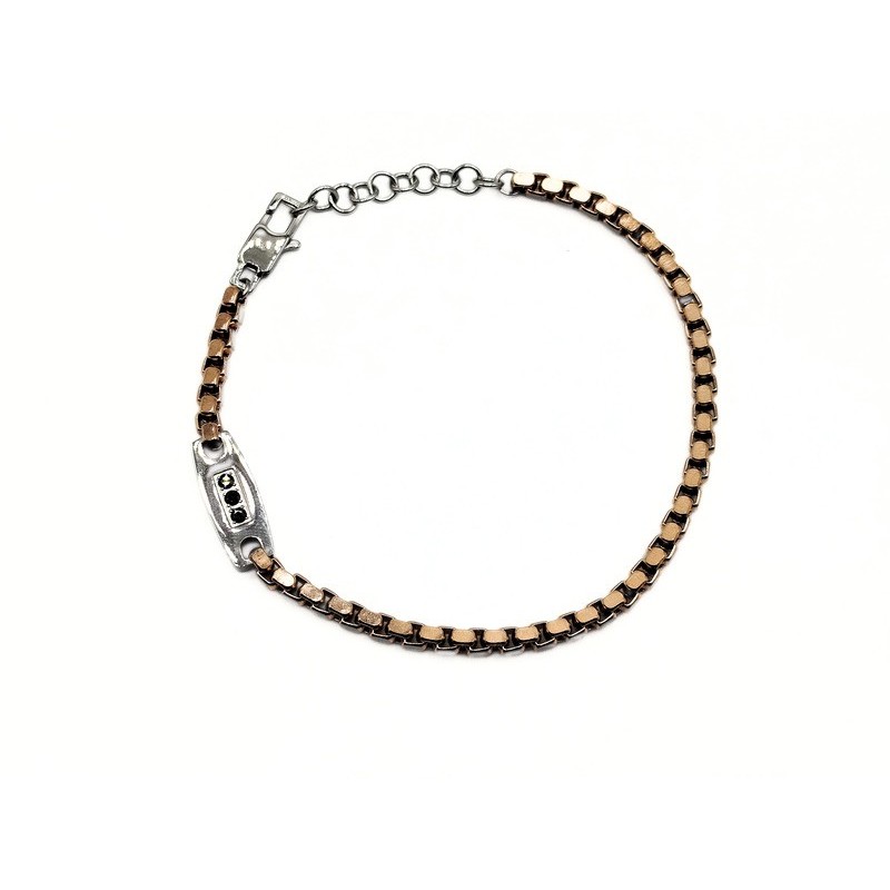 BR ACCIAIO INTRECCIATO CON ZIRC. MOD. BRU03066A [0816faf8]