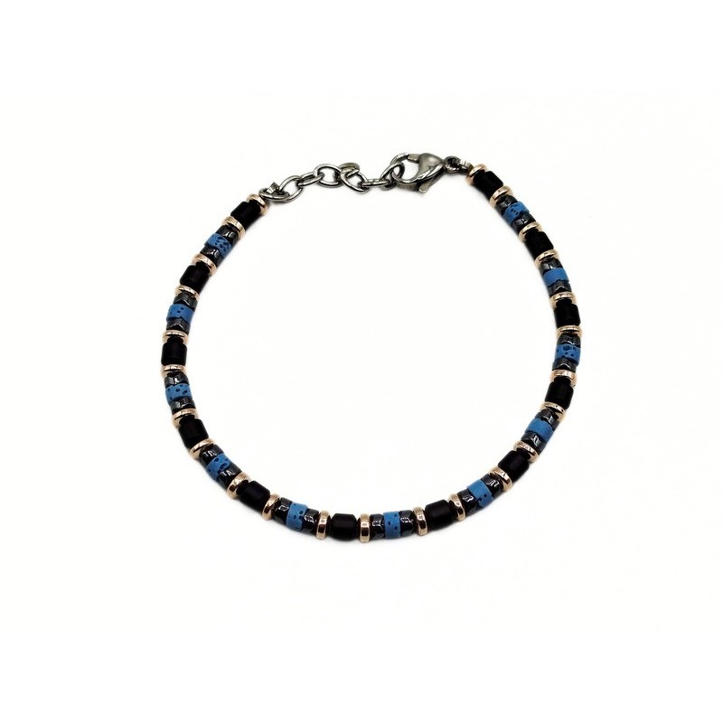 BR. ACCIAIO CON BARILOTTI BICOLOR MOD. BRU03453C [c30464ec]