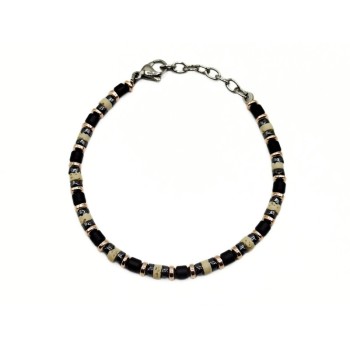 BR. ACCIAIO CON BARILOTTI BICOLOR MOD. BRU03453E [d1efb7e8]