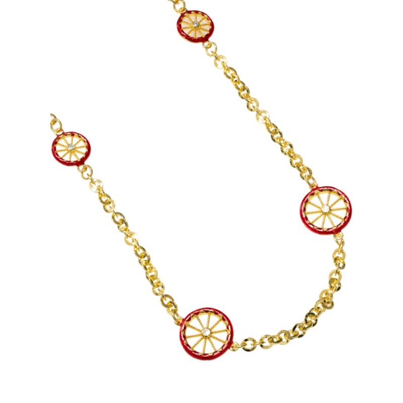 COLLANA LUNGA IN METALLO CON 6 CHARMS MOD. CL108G [c0e45d58]