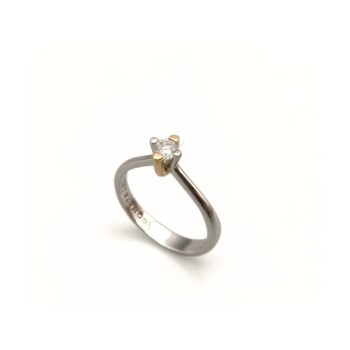 Anello solitario oro e diamanti Mod.CV016 [1966e68a]