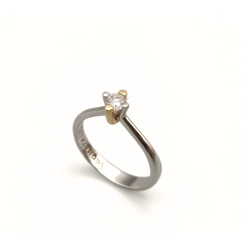 Anello solitario oro e diamanti Mod.CV016 [1966e68a]