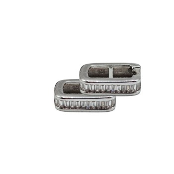 OR. RETTANGOLARE CON ZIRCONI IN ARGENTO MOD. E2607 [be3c9c8c]