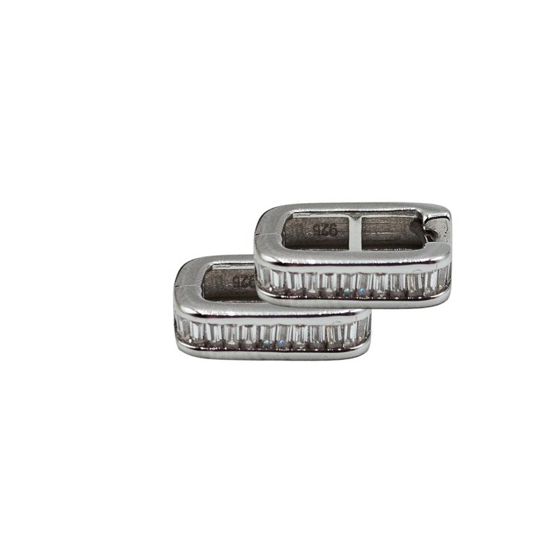 OR. RETTANGOLARE CON ZIRCONI IN ARGENTO MOD. E2607 [be3c9c8c]
