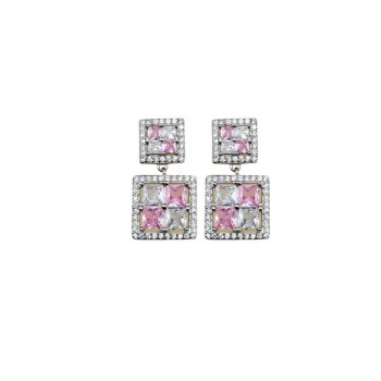 OR. QUADRATO CON ZIRC. COLORATI IN ARG. MOD. E2941 [7a730c9c]