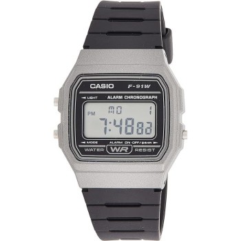 OROLOGIO CASIO IN GOMMA, MOD. F-91WM-1BDF [4d6ebd56]