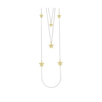 COLLANA IN ACCIAIO CON STELLE DORATE MOD. FL/GR08 [fea35a6f]