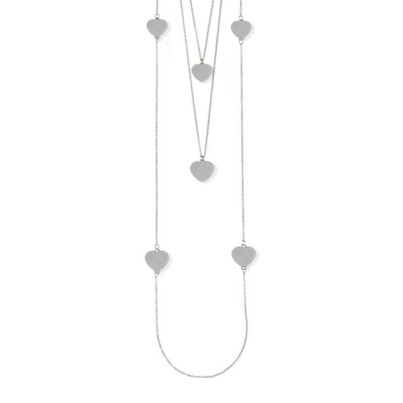 COLLANA IN ACCIAIO CON CUORI mod. FL/GR09 [73c45726]