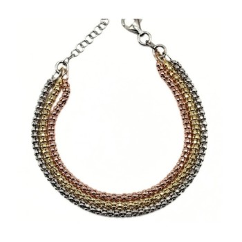 BR IN ARGENTO POP CORN TRE FILI GRANDI MOD. ITAARGBR156 [e2772229]