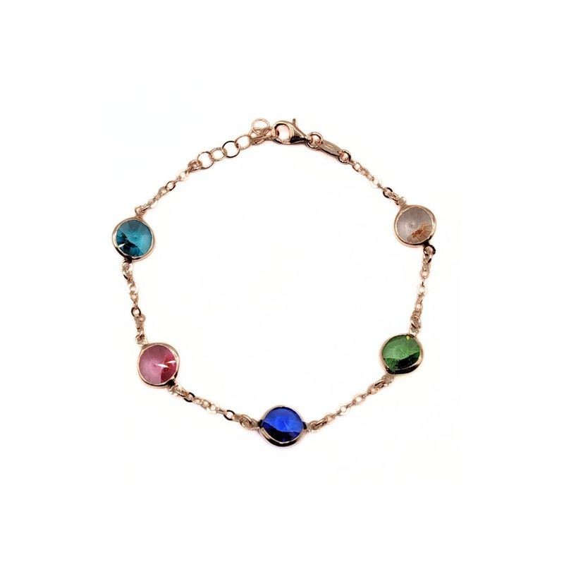 Bracciale pietre colorate mod. ITAARGBR78 [8d0aedda]