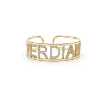 Bracciale rigido in argento Mod. ITAARGBRNOME [075d18ff]
