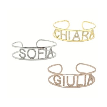 Bracciale rigido in argento Mod. ITAARGBRNOME [205795e0]