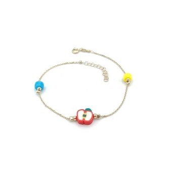 Cavigliera mela in argento mod. ITAARGCAV46 [b17008dc]