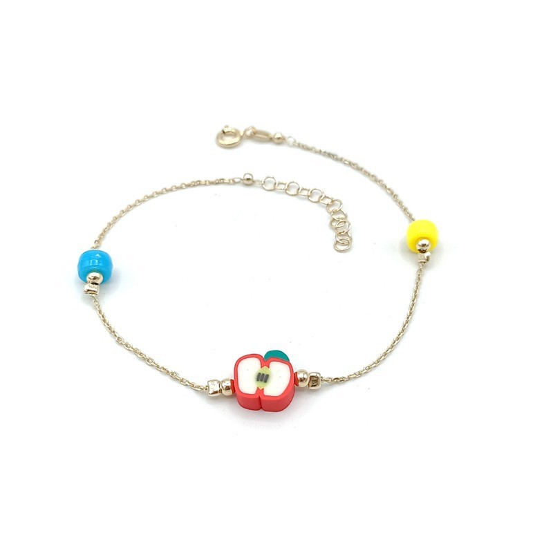 Cavigliera mela in argento mod. ITAARGCAV46 [b17008dc]