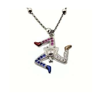 CL.TRINACRIA IN ARG. E ZIRCONI COLORATI MOD. ITAARGCL122A [87bfa535]