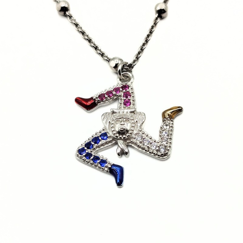 CL.TRINACRIA IN ARG. E ZIRCONI COLORATI MOD. ITAARGCL122A [87bfa535]