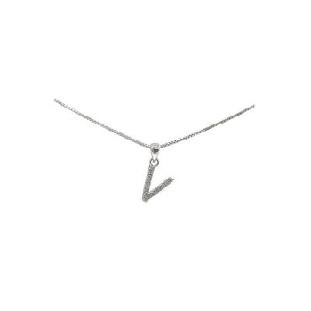 Pendente con iniziale V in argento mod.ITAARGIN-V [45329231]