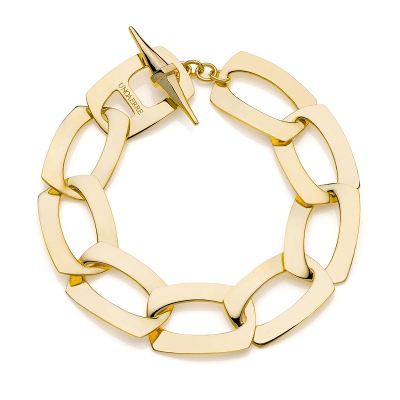 BRACCIALE CATENA PIATTA IN BRONZO MOD. 2444 [38e103f1]