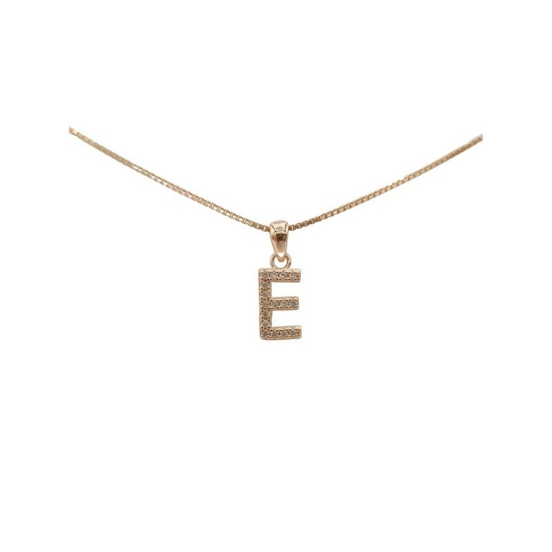 Pendente iniziale in argento rosato mod.ITAARGPD-E [4ba2b7af]