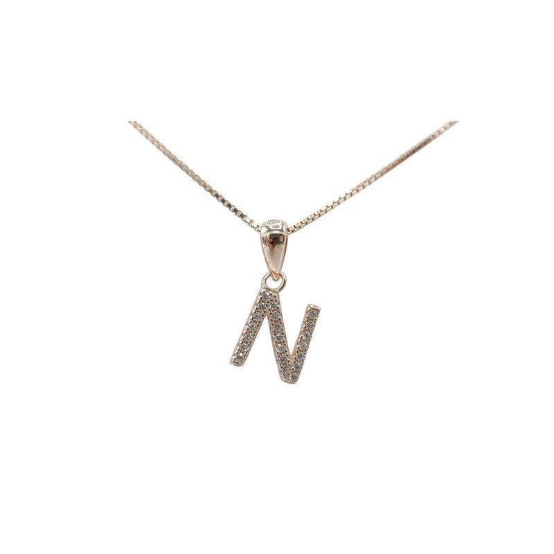 Pendente iniziale N in argento mod.ITAARGPD-N [da0d4935]