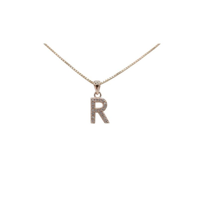 Pendente iniziale R in argento mod.ITAARGPD-R . [538786d7]