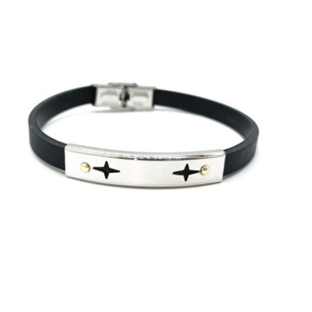 bracciale uomo caucciù mod.itabr011 [2d50b09a]
