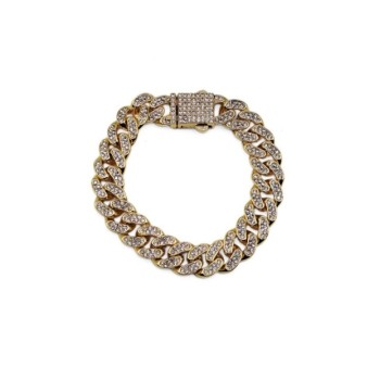 BRACCIALE ACCIAIO DORATO CON ZIRCONI MOD. ITABR0858 [f46ca17e]