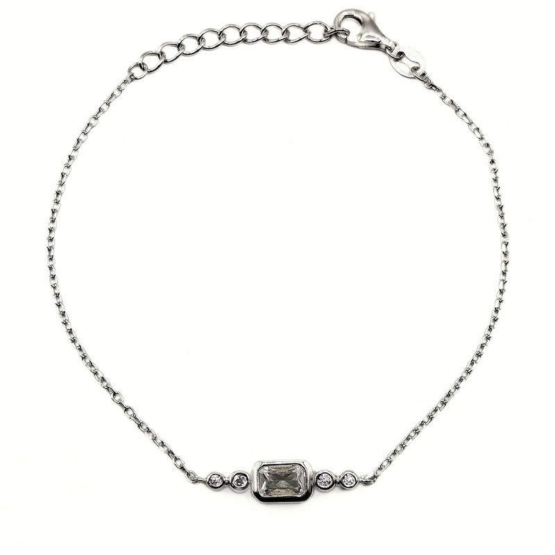 BR. IN ARG CON ZIRCONE RETTANGOLARE MOD. ITABR20 [2ddfea4c]