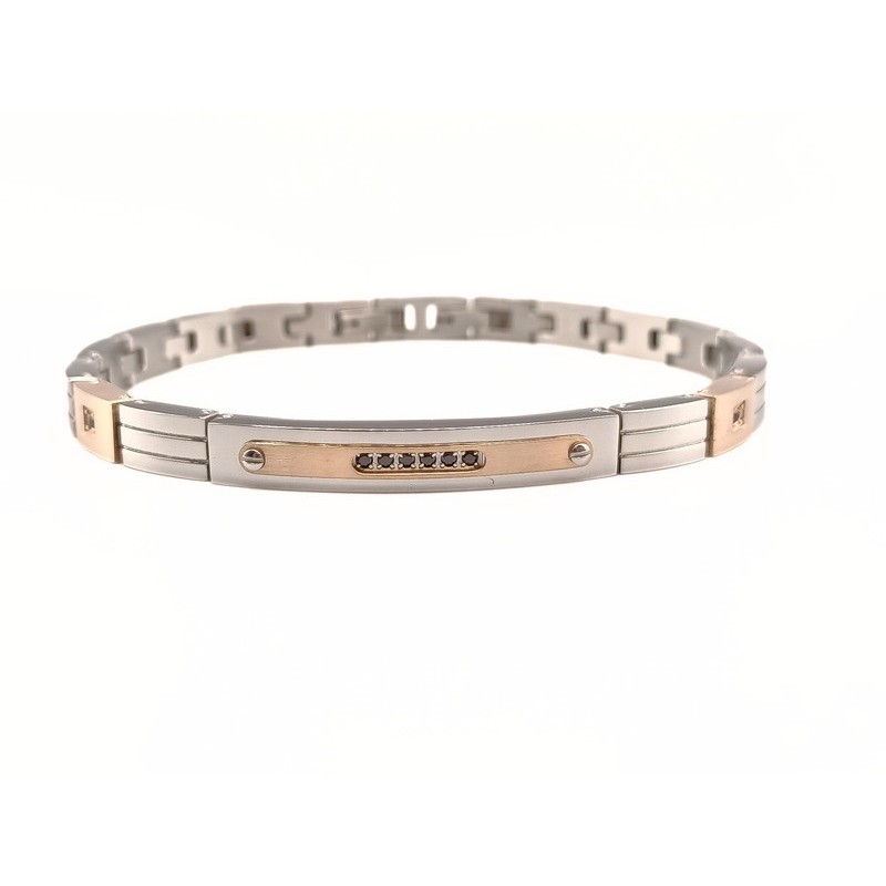 Bracciale uomo in acciaio e zirconi Mod. ITABR4839 [a616c2e1]