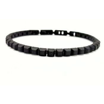 BR ACCIAIO NERO E ZIRCONI NERI MOD. ITABR6483 [73ddef3b]