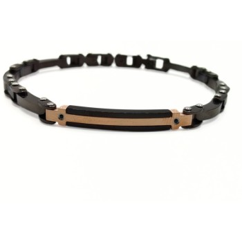 BR IN ACCIAIO CON TARGA ROSATA MOD. ITABR6656 [518740dd]