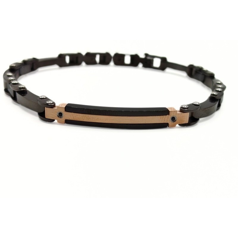 BR IN ACCIAIO CON TARGA ROSATA MOD. ITABR6656 [518740dd]